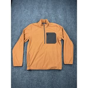 Eddie Bauer Men’s Orange Quest Fleece Quarter Zip